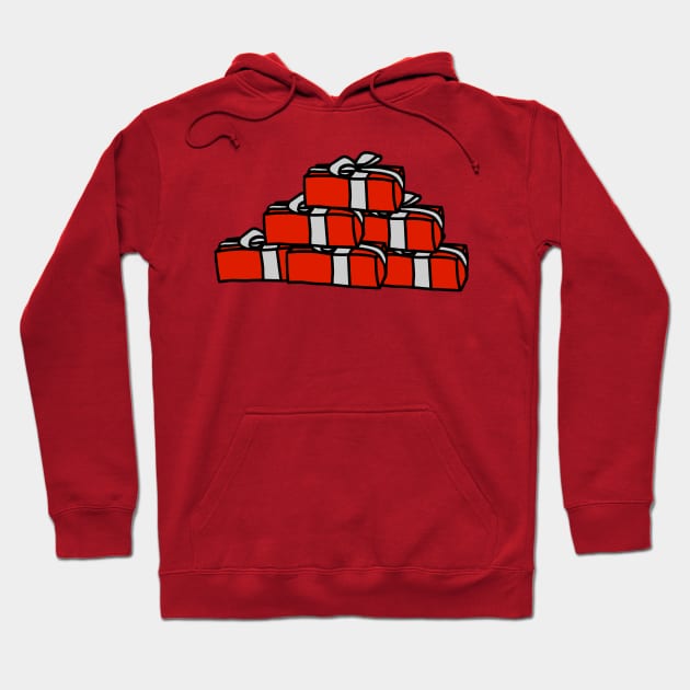 Christmas Gift Boxes Hoodie by ellenhenryart